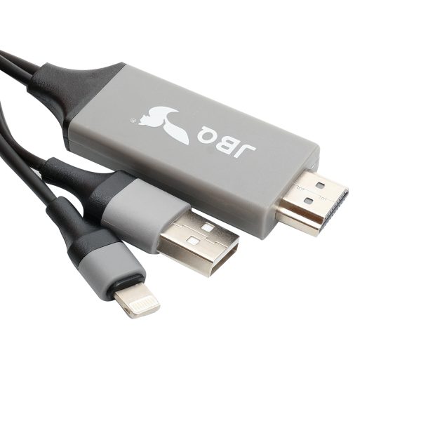 کابل JBQ Lightning به HDMI - رزولوشن 4K، ویدیو و شارژ mHa-I88