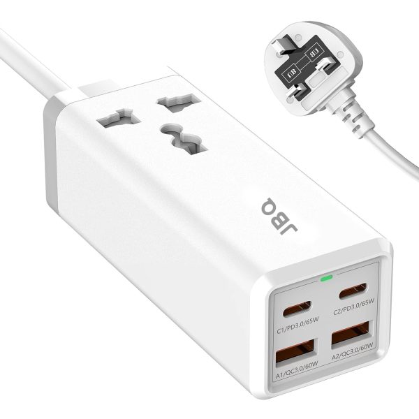 پریز برق میزی JBQ 65 وات با 2 پورت USB-C و 2 پورت USB-A مدل SC-1418