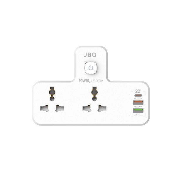 پریز برق دو پورت JBQ SC2311 با 1 پورت USB-C و 2 پورت USB-A، با پشتیبانی از PD و QC 3.0 SC-2311