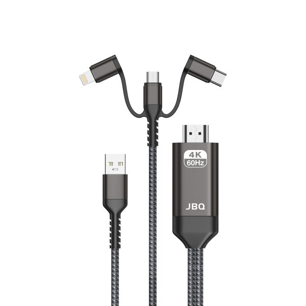 کابل HDMI 3 در 1 JBQ - طول 2 متر، رزولوشن 4K mHa-088