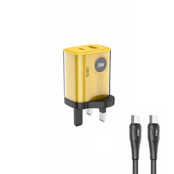 کیت شارژ سریع دو پورتی JBQ PD20W با سازگاری USB-C به USB-C و iOS HC-20