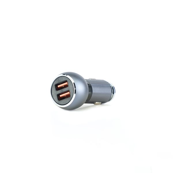 شارژر خودروی فلزی JBQ 36 وات با دو پورت USB - شارژ سریع 3.0 - آی‌اواس