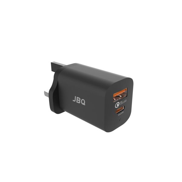 آداپتور سفر JBQ 45 وات با QC3.0 + PD20W (کابل USB-C به USB-C و USB-C به Lightning همراه) HC