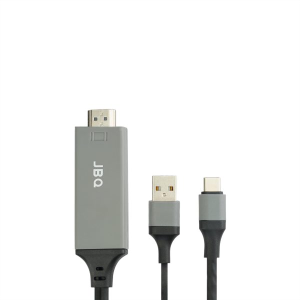 کابل JBQ 4K Type-C به HDMI برای تلویزیون - قابلیت پشتیبانی از Plug and Play، انتقال تصویر و شارژ، مطابق با HDCP MHT-T88